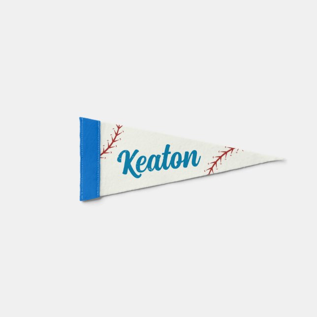 Custom Name Baseball Pennant Flag (Front)