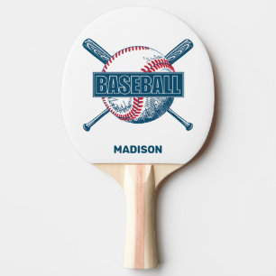 Custom Name Baseball Ping Pong Paddle