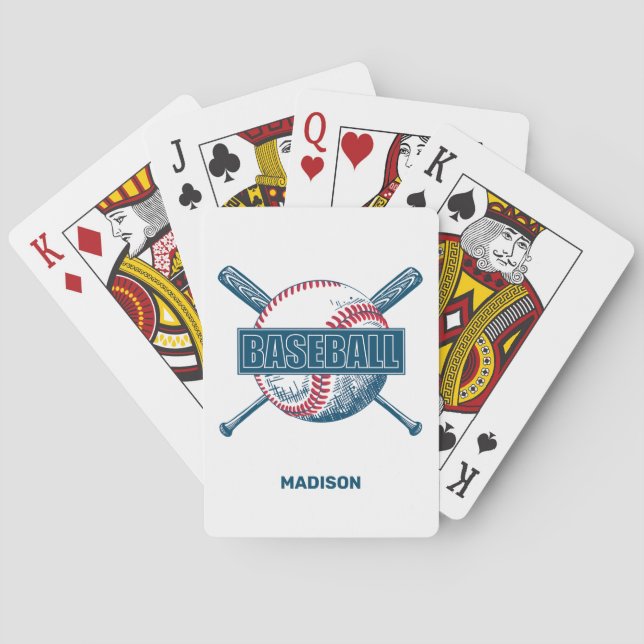 Custom Name Baseball Poker Cards (Back)