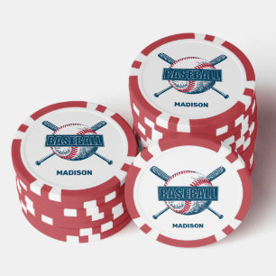 Custom Name Baseball Poker Chips