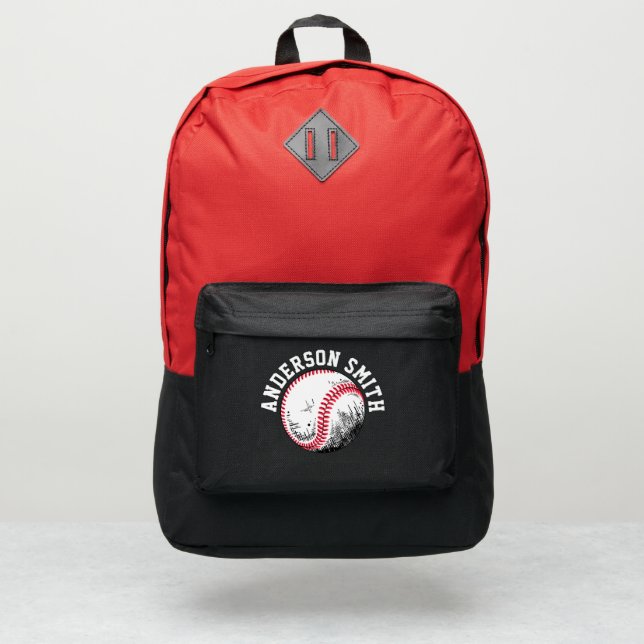 Custom name Baseball  Port Authority® Backpack (Front)