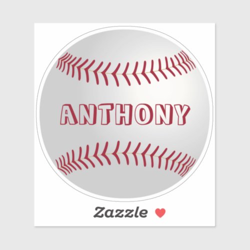 Custom Name Baseball Wall Decal