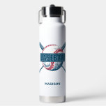 Custom Name Baseball Water Bottle<br><div class="desc">See my store for more sports items.</div>