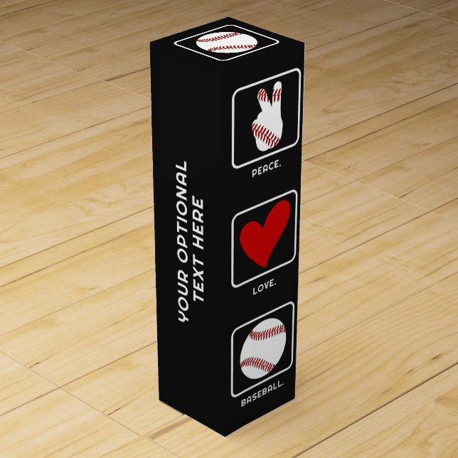 Custom Name Baseball Wine Box (Front)