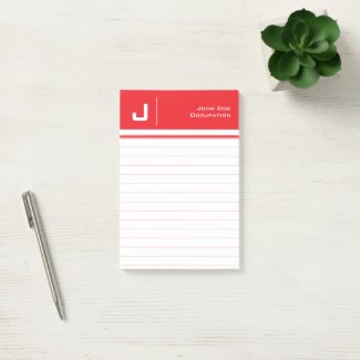 Custom Name Basic Clean Simple Minimalist Red