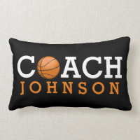 Custom Name Basketball Coach Office Lumbar Pillow