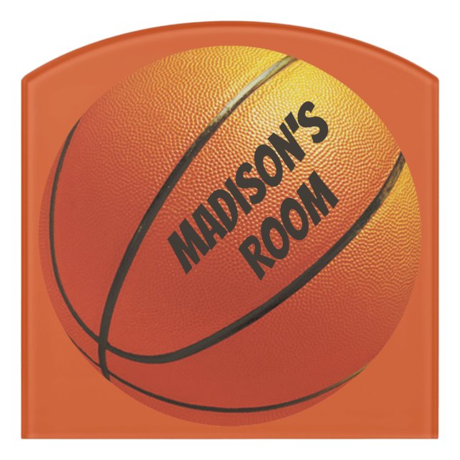 Custom name Basketball Door Sign (Contour Front)