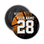 Custom name basketball jersey number magnetic bottle opener