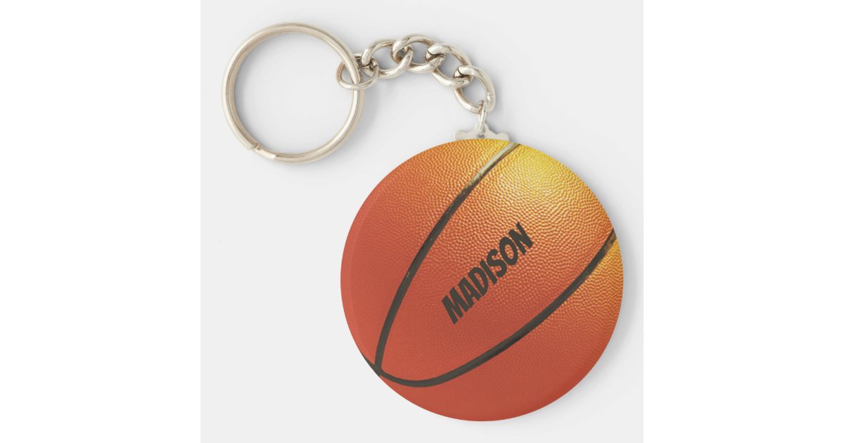 Custom name Basketball key chain | Zazzle