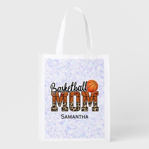 Custom Name Basketball Mom  Mothers Day Grocery Bag