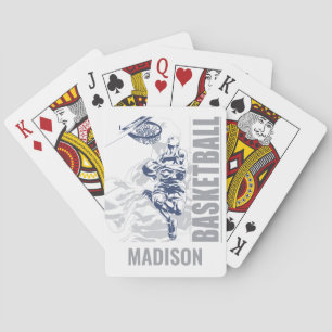 Custom Name Basketball Player Poker Cards