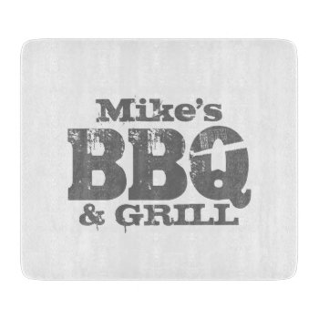 Custom Name Bbq Grill Master Cutting Board Gift by cookinggifts at Zazzle