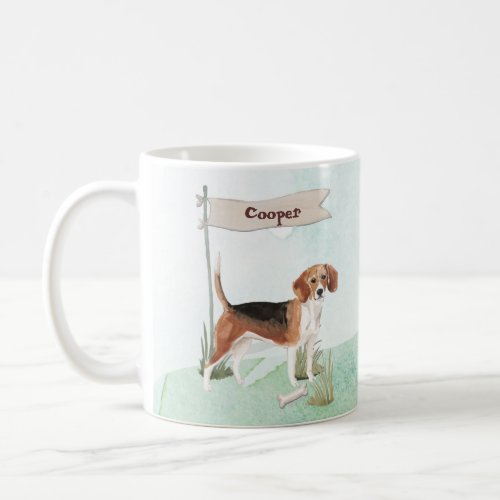 Custom Name Beagle Pet Dog Coffee Mug