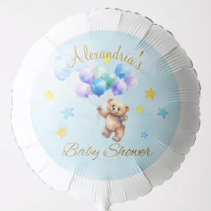 Custom Name Bear floating balloons Baby Shower