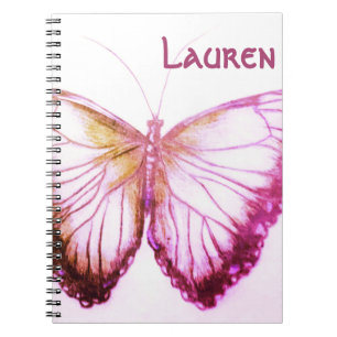 Custom Name Beautiful butterfly Notebook