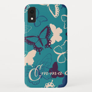 Custom Name   Beautiful Butterfly Pattern iPhone XR Case