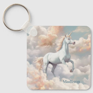 Custom Name Beautiful Unicorn Keychain