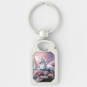 Custom Name Beautiful Unicorn Keychain