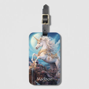 Custom Name Beautiful Unicorn Luggage Tag