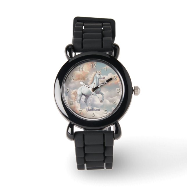 Custom Name Beautiful Unicorn Watch (Front)