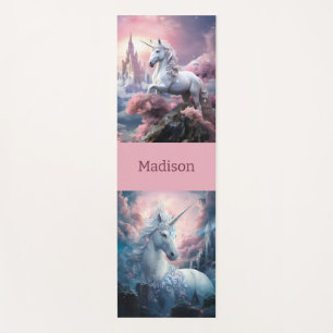 Custom Name Beautiful Unicorns Yoga Mat