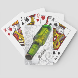Custom name Beer on Ice playing cards