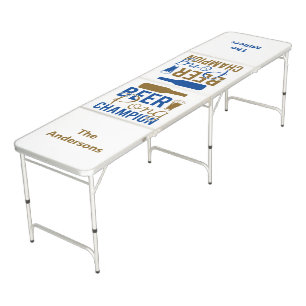 Custom Name Beer Pong Champion Table
