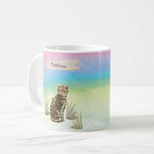 Custom Name Bengal Cat Pet Coffee Mug