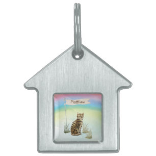 Custom Name Bengal Cat Pet ID Tag