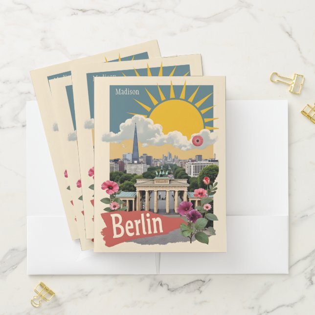 Custom Name Berlin, Germany Pocket Folder (In Situ)