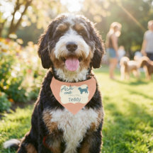 Custom Name Bernedoodle Dog Bandana
