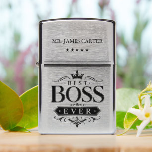 Custom Name Best Boss Ever Zippo Lighter