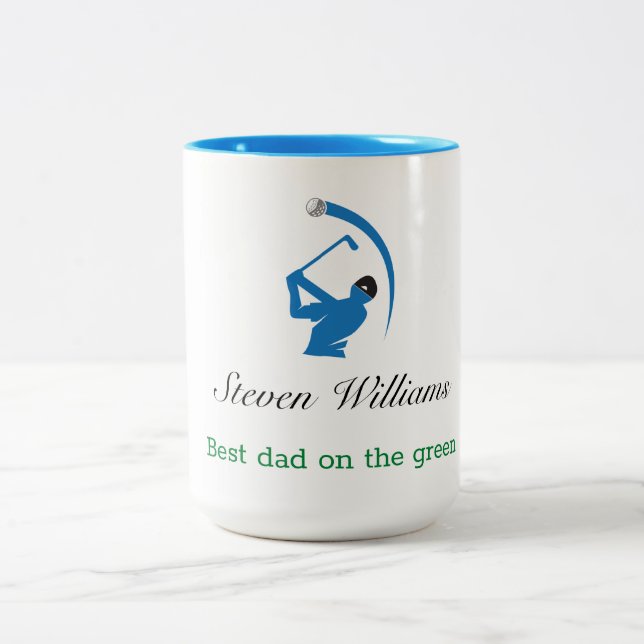 Custom Name Best Dad Coffee Mug (Center)