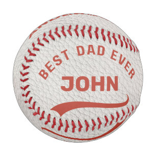 Custom Name Best Dad Ever Two Names Baseball