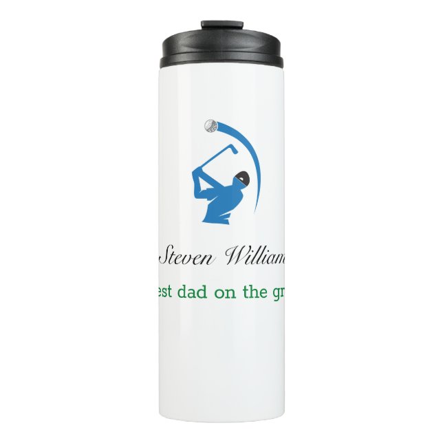 Custom Name Best Dad Thermal Tumbler (Front)