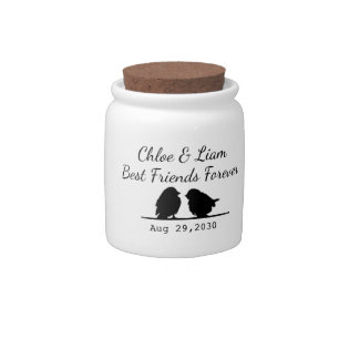 Custom Name Best Friends Forever Wedding Gift Candy Jar