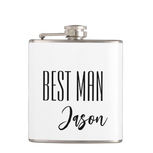 Custom Name Best Man Flask