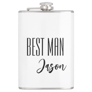 Custom Name Best Man Flask