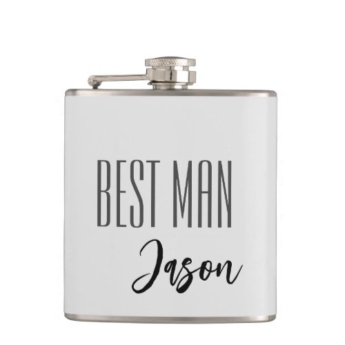 Custom Name Best Man Flask