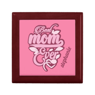Custom Name "Best Mom Ever" Gift Box