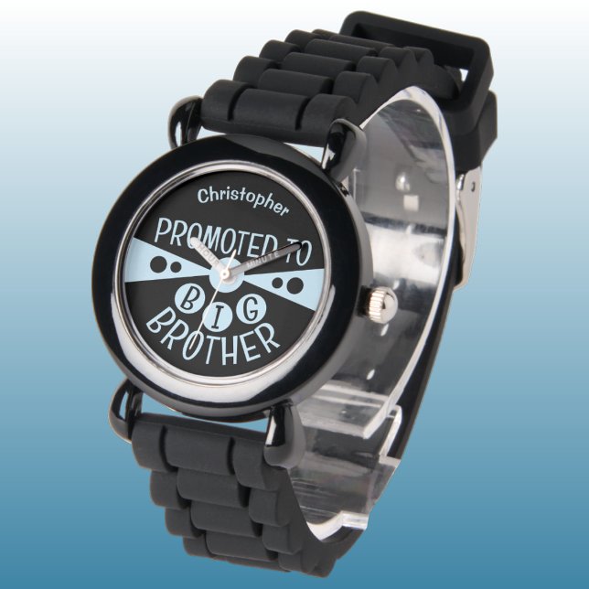 Custom name big brother black blue kids watch (Creator Uploaded)