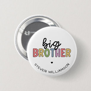 Custom Name Big Brother Cute Personalized Button