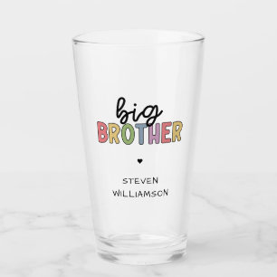 Custom Name Big Brother Cute Personalized  Glass