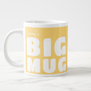 Custom Name Big Mug Yellow C65 Funny Novelty