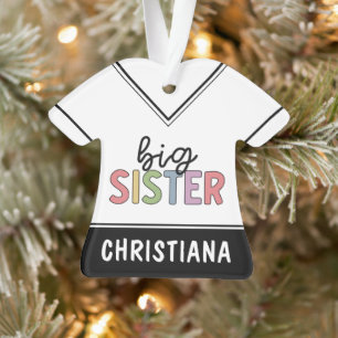 Custom Name Big Sister Cute Personalized Ornament