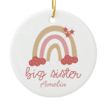 Custom Name Big Sister Rainbow Personalized Ceramic Ornament Custom Name Big Sister Rainbow Personalized Ceramic Ornament