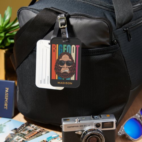 Custom Name Bigfoot Luggage Tag