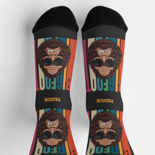 Custom Name Bigfoot  Socks