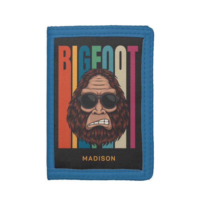 Custom Name Bigfoot Trifold Wallet (Front Vertical)