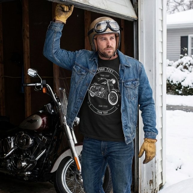 Custom Name Biker Dad Long Sleeve Gift T-Shirt (Creator Uploaded)